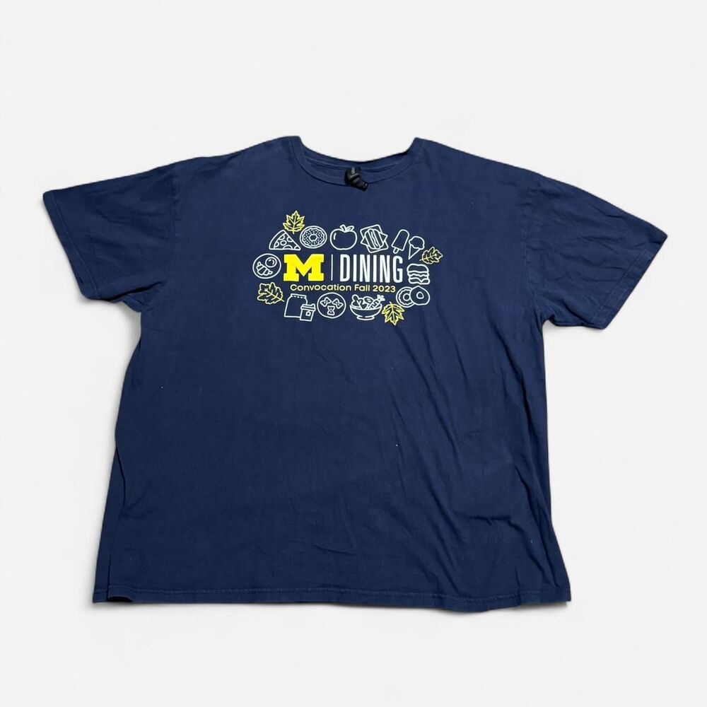 Gildan dark blue dining XXL size T shirt #gildan #dining #blue